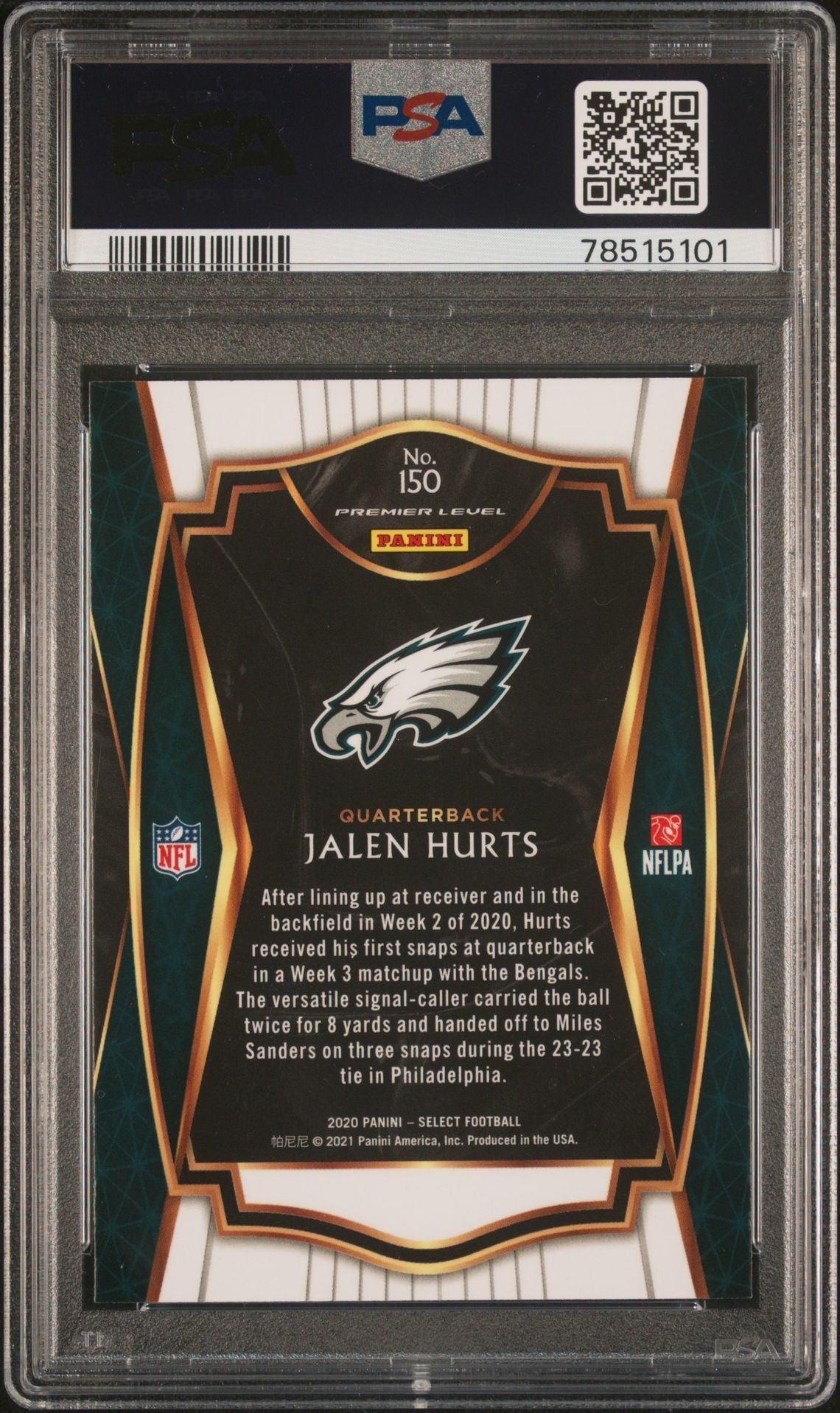 2020 Panini Select #150 Jalen Hurts PSA 10